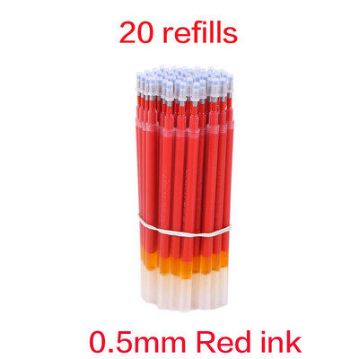 Stilo cu gel de 1,0/0,7/0,5 mm, de mare capacitate, negru, albastru, roșu, reînlocubil, stilou de reîncărcare cu cerneală, cerneală gel pentru scris, stilou neutru pentru birou/școală.