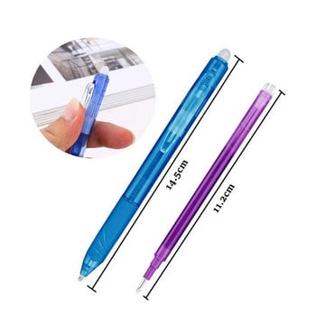 8Colors Magic Erasable Pen Press Gel Pen Erasable Refill Gel Ink Πτυσσόμενο στυλό Πλενόμενη λαβή Σχολική γραφική ύλη