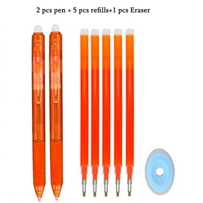 8Colors Magic Dzēšams pildspalva Preses Gēla Pildspalva Dzēšami Uzpildāma Gēla Tinte Ievelkamas Pildspalvas Mazgājams Rokturis Rodas Skolas Biroja Kancelejas preces