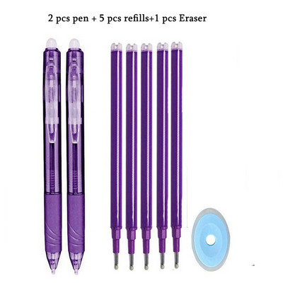 8Colors Magic Dzēšams pildspalva Preses Gēla Pildspalva Dzēšami Uzpildāma Gēla Tinte Ievelkamas Pildspalvas Mazgājams Rokturis Rodas Skolas Biroja Kancelejas preces
