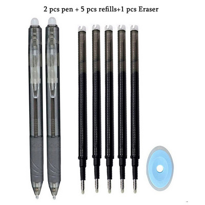 8Colors Magic Dzēšams pildspalva Preses Gēla Pildspalva Dzēšami Uzpildāma Gēla Tinte Ievelkamas Pildspalvas Mazgājams Rokturis Rodas Skolas Biroja Kancelejas preces