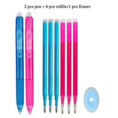 8Colors Magic Dzēšams pildspalva Preses Gēla Pildspalva Dzēšami Uzpildāma Gēla Tinte Ievelkamas Pildspalvas Mazgājams Rokturis Rodas Skolas Biroja Kancelejas preces