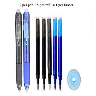 8Colors Magic Dzēšams pildspalva Preses Gēla Pildspalva Dzēšami Uzpildāma Gēla Tinte Ievelkamas Pildspalvas Mazgājams Rokturis Rodas Skolas Biroja Kancelejas preces