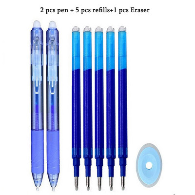 8Colors Magic Dzēšams pildspalva Preses Gēla Pildspalva Dzēšami Uzpildāma Gēla Tinte Ievelkamas Pildspalvas Mazgājams Rokturis Rodas Skolas Biroja Kancelejas preces