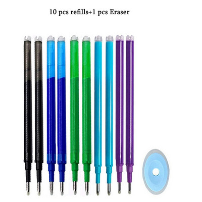 8Colors Magic Dzēšams pildspalva Preses Gēla Pildspalva Dzēšami Uzpildāma Gēla Tinte Ievelkamas Pildspalvas Mazgājams Rokturis Rodas Skolas Biroja Kancelejas preces