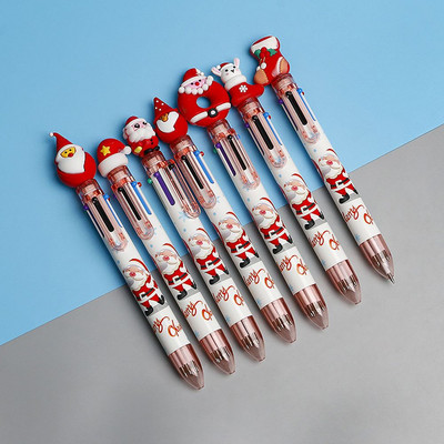 Karikatūra krāsaina pildspalva Ziemassvētku vecītis Ziemassvētku eglīte Brieža lodīšu pildspalva Priecīgus Ziemassvētku dāvanas Kancelejas piederumi Rakstīšanas rīks Biroja skolas piederumi