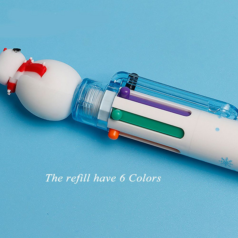 Karikatūra krāsaina pildspalva Ziemassvētku vecītis Ziemassvētku eglīte Brieža lodīšu pildspalva Priecīgus Ziemassvētku dāvanas Kancelejas piederumi Rakstīšanas rīks Biroja skolas piederumi