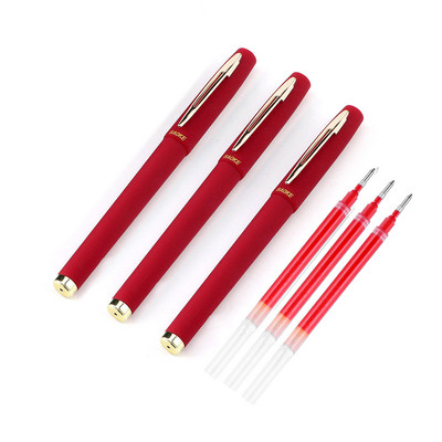 Poslovna gel olovka 0,5/mm0,7/1,0 mm gel olovke s crnom/plavom/crvenom tintom Uredski školski pribor za pisanje 3 neutralne olovke s 3 punjenja