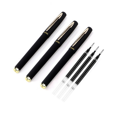 Poslovna gel olovka 0,5/mm0,7/1,0 mm gel olovke s crnom/plavom/crvenom tintom Uredski školski pribor za pisanje 3 neutralne olovke s 3 punjenja