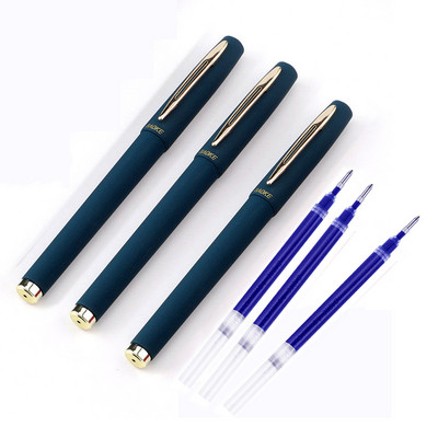 Poslovna gel olovka 0,5/mm0,7/1,0 mm gel olovke s crnom/plavom/crvenom tintom Uredski školski pribor za pisanje 3 neutralne olovke s 3 punjenja