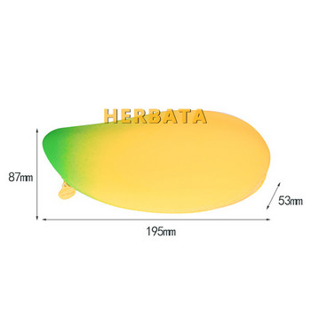 Форма на манго силикагел химикалка чанта ученик талисман персонализиране обучение ученик калъф за молив произволен цвят Cartuchera