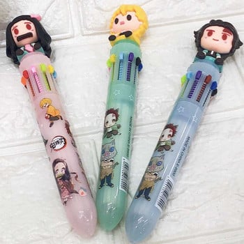 3 τεμ/σετ 10 Χρώματα Cute Anime Demon Slayer Kimetsu No Yaiba Ballpoint Pen School Προμήθειες γραφείου Χαρτικά δώρο Papelaria Escolar