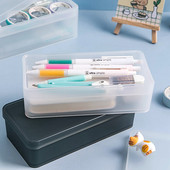 Pp plastična kutija za tiskanice Jednostavna prozirna matirana studentska uredska kutija za pohranu Pernica Torbe za olovke