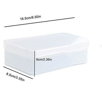 Pp пластмасова кутия за канцеларски материали Обикновена прозрачна матирана кутия за съхранение на студентски офис Калъф за моливи Чанти за моливи