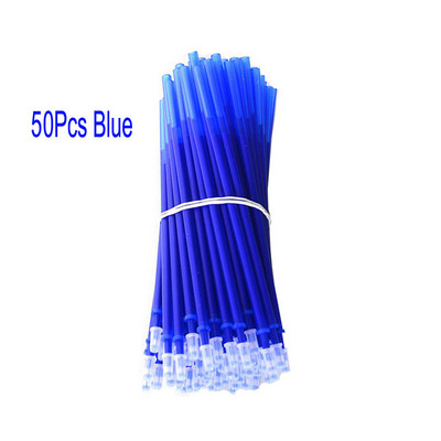 50Pcs/Set 0.5mm Izbrisiva gel olovka za punjenje Štapići s plavom crvenom tintom Uredski školski pribor za pisanje, Zamjenska ručka za pranje