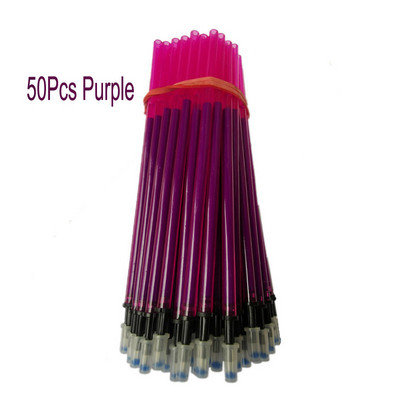 50Pcs/Set 0.5mm Izbrisiva gel olovka za punjenje Štapići s plavom crvenom tintom Uredski školski pribor za pisanje, Zamjenska ručka za pranje