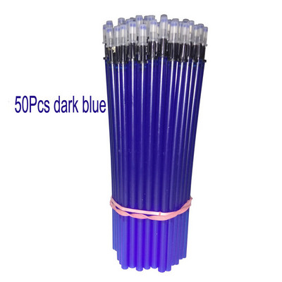 50Pcs/Set 0.5mm Izbrisiva gel olovka za punjenje Štapići s plavom crvenom tintom Uredski školski pribor za pisanje, Zamjenska ručka za pranje