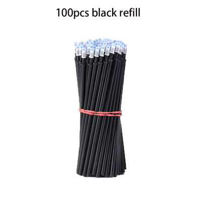 Set de rezerve pentru stilouri ștergebile 100 de bucăți 0,5 mm stilou cu gel șters și mâner lavabil pentru școală, birou, rechizite de scris, papetărie pentru studenți