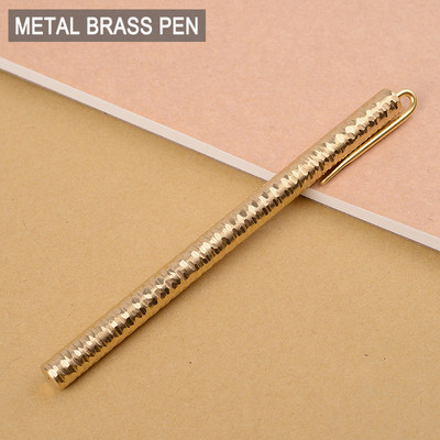 Retro misiņš ar mērogu Metāla lodīšu pildspalva Dāvana Sešpusēja pildspalva Luksusa pildspalva rakstīšanai Kancelejas piederumi Biroja skolas piederumi