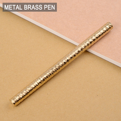 Retro misiņš ar mērogu Metāla lodīšu pildspalva Dāvana Sešpusēja pildspalva Luksusa pildspalva rakstīšanai Kancelejas piederumi Biroja skolas piederumi