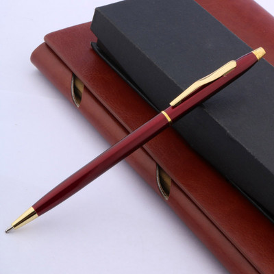 Υψηλής ποιότητας μεταλλικό στυλό κυμάτιο με χαραγμένα λουλούδια από ανοξείδωτο ατσάλι χρυσό στυλό με μπίλια Χαρτικά προμήθειες γραφείου