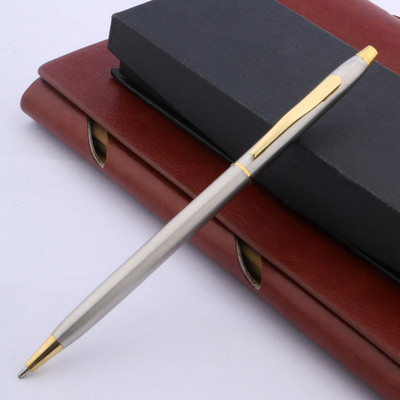 Υψηλής ποιότητας μεταλλικό στυλό κυμάτιο με χαραγμένα λουλούδια από ανοξείδωτο ατσάλι χρυσό στυλό με μπίλια Χαρτικά προμήθειες γραφείου