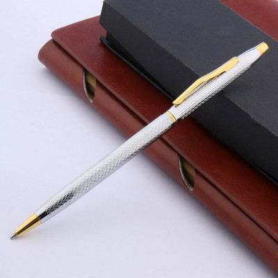 Υψηλής ποιότητας μεταλλικό στυλό κυμάτιο με χαραγμένα λουλούδια από ανοξείδωτο ατσάλι χρυσό στυλό με μπίλια Χαρτικά προμήθειες γραφείου