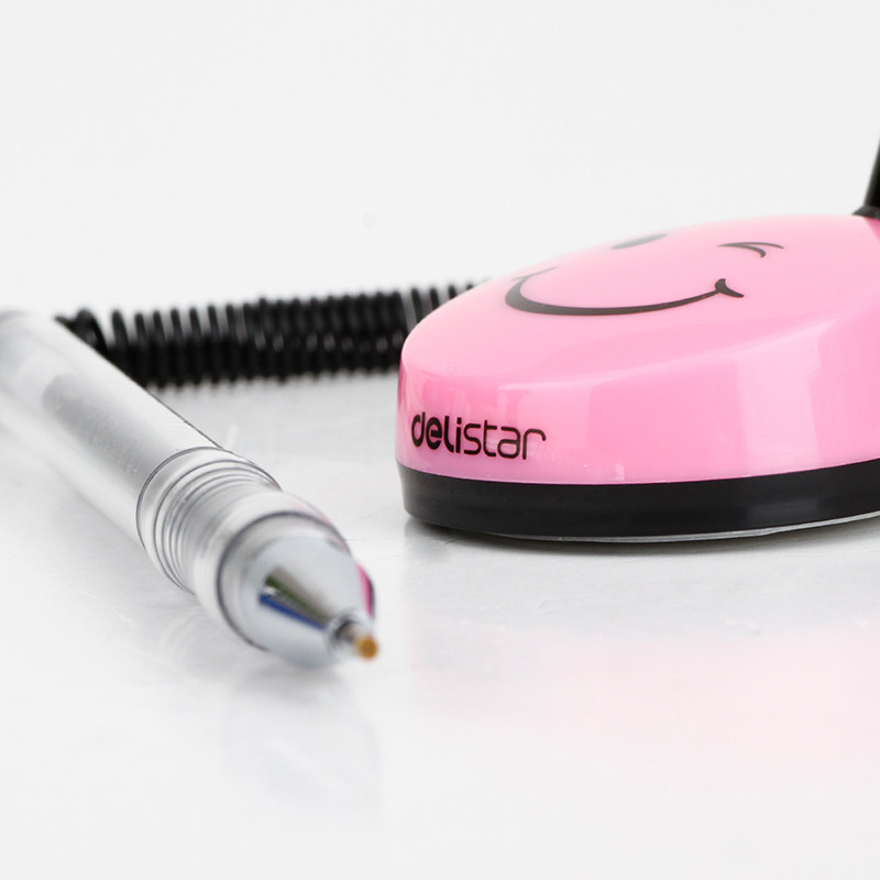 Slatka, smiješna izdržljiva stolna kemijska olovka i stolna olovka za uredski pribor i školu Slatka ružičasta uredska olovka sa smajlićem u stilu kawaii