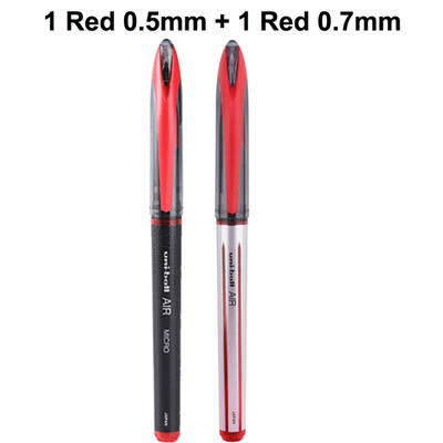 Uni-Ball Air Roller kuulgeelpliiatsid 0,5 mm Extra 0,7 mm Fine Point Jaapani Super Ink Free Control Sinine Must Punane tint Sujuv kirjutamine