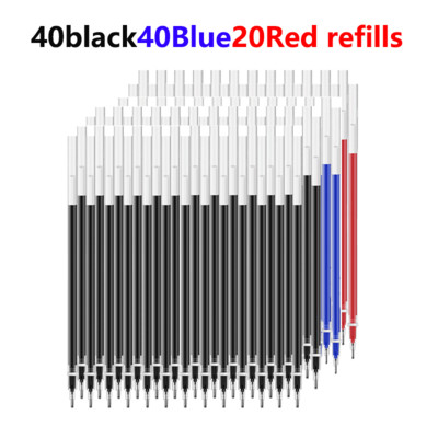 103 τμχ Σετ στυλό τζελ Σετ μπαλάκι/βελόνα Στυλό ομαλή γραφή και στεγνώνει γρήγορα 0,5 mm Μαύρο/μπλε/κόκκινο Ανταλλακτικό ανταλλακτικό kawaii Χαρτικά