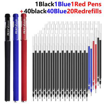 103 τμχ Σετ στυλό τζελ Σετ μπαλάκι/βελόνα Στυλό ομαλή γραφή και στεγνώνει γρήγορα 0,5 mm Μαύρο/μπλε/κόκκινο Ανταλλακτικό ανταλλακτικό kawaii Χαρτικά