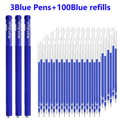 103 τμχ Σετ στυλό τζελ Σετ μπαλάκι/βελόνα Στυλό ομαλή γραφή και στεγνώνει γρήγορα 0,5 mm Μαύρο/μπλε/κόκκινο Ανταλλακτικό ανταλλακτικό kawaii Χαρτικά
