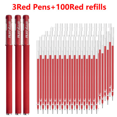 103 τμχ Σετ στυλό τζελ Σετ μπαλάκι/βελόνα Στυλό ομαλή γραφή και στεγνώνει γρήγορα 0,5 mm Μαύρο/μπλε/κόκκινο Ανταλλακτικό ανταλλακτικό kawaii Χαρτικά