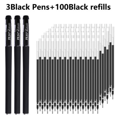 103 τμχ Σετ στυλό τζελ Σετ μπαλάκι/βελόνα Στυλό ομαλή γραφή και στεγνώνει γρήγορα 0,5 mm Μαύρο/μπλε/κόκκινο Ανταλλακτικό ανταλλακτικό kawaii Χαρτικά