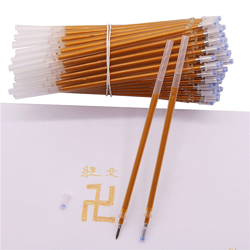 20-50 tk kullaga täidetud budistlike pühakirjade väljavõte, spetsiaalne täidis, kirjutamine maalimisgeelpliiats Õpilaste kirjatarvete hulgipood