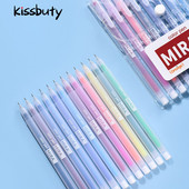 Set de stilouri cu gel colorat 6/10/12 culori, 0,5 mm, rezerve, tijă, cont de mână, Kawaii DIY, jurnal cu glonț, articole de papetărie pentru scris