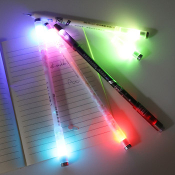 Δημιουργικό Περιστρεφόμενο στυλό LED Flash Gel με ελαφρύ Παιδικό Μόδα 0,5 χιλιοστών Στυλό Spinner Ballpoint with Battery Kids Spinner Δώρο