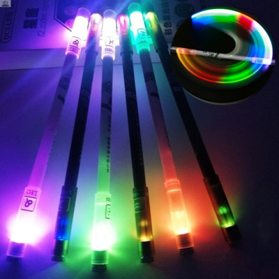 Δημιουργικό Περιστρεφόμενο στυλό LED Flash Gel με ελαφρύ Παιδικό Μόδα 0,5 χιλιοστών Στυλό Spinner Ballpoint with Battery Kids Spinner Δώρο