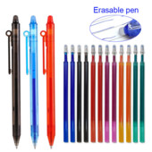 3/20gab Lielas ietilpības krāsainas tintes dzēšams pildspalvas uzpildīšanas slaids, nospiežams mazgājams rokturis 0,5 mm burvju pildspalva Biroja piederumi Kancelejas piederumi