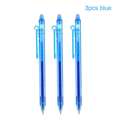3/20gab Lielas ietilpības krāsainas tintes dzēšams pildspalvas uzpildīšanas slaids, nospiežams mazgājams rokturis 0,5 mm burvju pildspalva Biroja piederumi Kancelejas piederumi