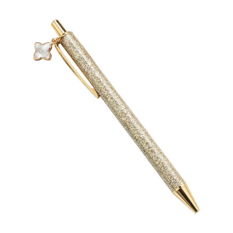 1 komad Lytwtw's Four Leaf Clover Privjesak Kemijska olovka Luksuzna slatka svadbena ružičasto zlatna metalna dopisnica Školski uredski pribor Olovke