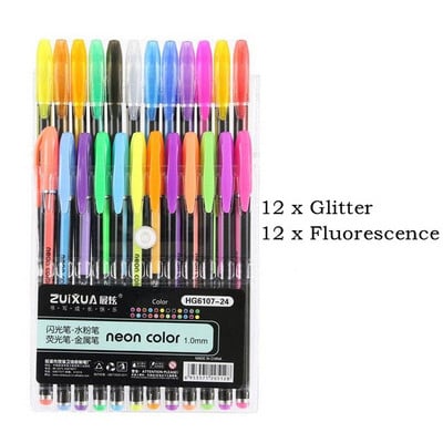 12 24 36 48 boja Set gel olovaka Svjetlucava gel olovka za odrasle Bojanke Dnevnici Crtanje Crtanje Djeca Skiciranje Slikanje Crtanje