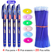 30 vnt Mieli nutrinami gelio rašikliai 0,35 mm vandeniui atsparūs mėlynos/juodos/raudonos spalvos rašalo rinkinys Kawaii raštinės reikmenys mergaitėms mokyklinių reikmenų dovanos