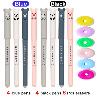 30 vnt Mieli nutrinami gelio rašikliai 0,35 mm vandeniui atsparūs mėlynos/juodos/raudonos spalvos rašalo rinkinys Kawaii raštinės reikmenys mergaitėms mokyklinių reikmenų dovanos