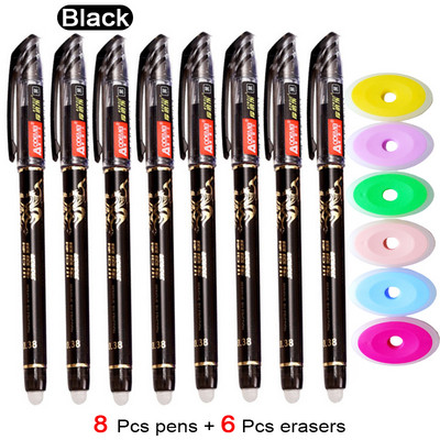 30 vnt Mieli nutrinami gelio rašikliai 0,35 mm vandeniui atsparūs mėlynos/juodos/raudonos spalvos rašalo rinkinys Kawaii raštinės reikmenys mergaitėms mokyklinių reikmenų dovanos