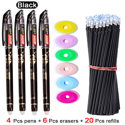 30 vnt Mieli nutrinami gelio rašikliai 0,35 mm vandeniui atsparūs mėlynos/juodos/raudonos spalvos rašalo rinkinys Kawaii raštinės reikmenys mergaitėms mokyklinių reikmenų dovanos