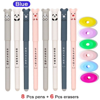 30 vnt Mieli nutrinami gelio rašikliai 0,35 mm vandeniui atsparūs mėlynos/juodos/raudonos spalvos rašalo rinkinys Kawaii raštinės reikmenys mergaitėms mokyklinių reikmenų dovanos