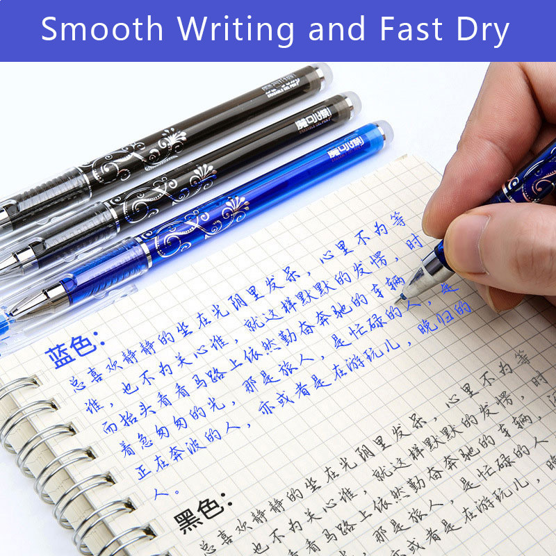 30 vnt Mieli nutrinami gelio rašikliai 0,35 mm vandeniui atsparūs mėlynos/juodos/raudonos spalvos rašalo rinkinys Kawaii raštinės reikmenys mergaitėms mokyklinių reikmenų dovanos