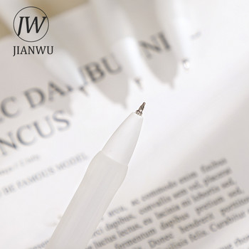JIANWU 4 бр./компл. Гел химикалка Simple Gradient Press 0,5 mm Черно мастило ST Nib Office Signature Pen Студентски консумативи за писане Канцеларски материали