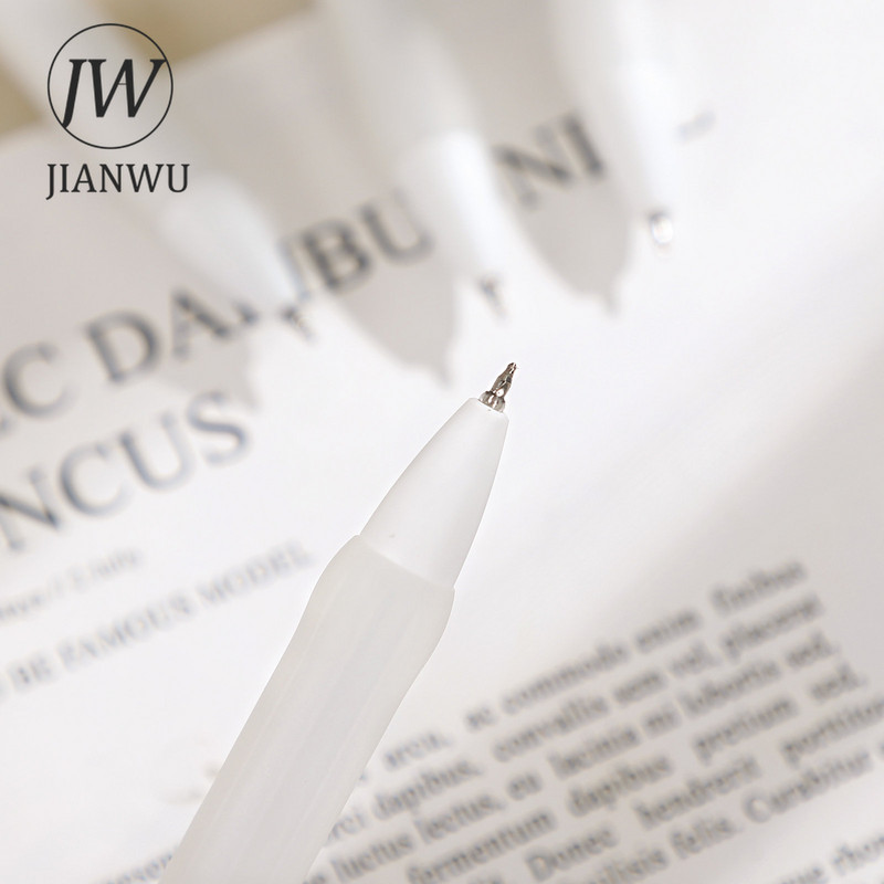 JIANWU 4 ks/sada gélových pier Simple Gradient Press 0,5 mm čierny atrament ST hrot kancelárske podpisové pero študentské písacie potreby papiernictvo